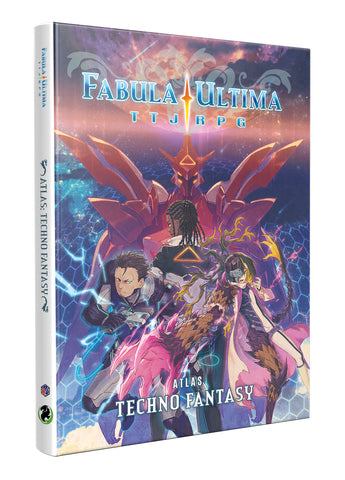 Fabula Ultima – Atlas: Techno Fantasy (Softcover) – Dystopische Sci-Fi-Welten für dein JRPG-Rollenspiel!